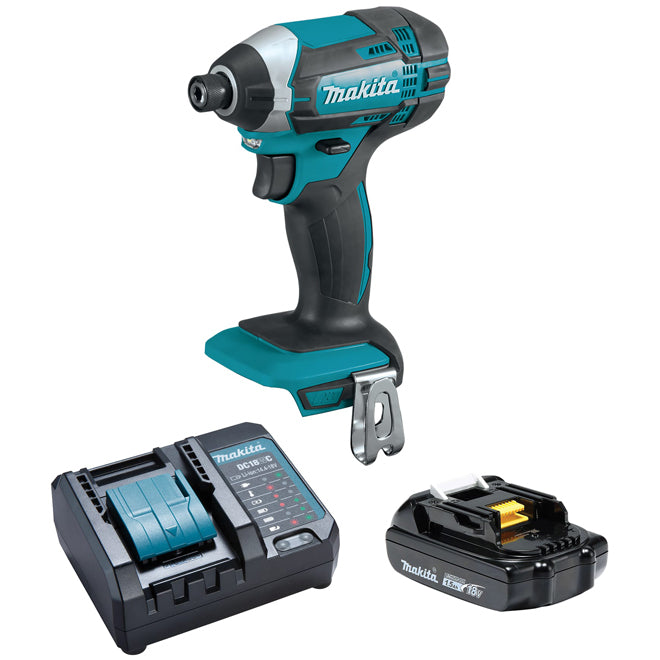 Makita 18V LXT 1/4-in Impact Driver Compact with Battery and Charger - DTD152Y003 - Toronto Liquidation Company