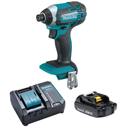 Makita 18V LXT 1/4-in Impact Driver Compact with Battery and Charger - DTD152Y003 - Toronto Liquidation Company