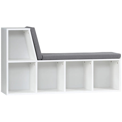 Multi-Purpose Bookshelf with 5 Cubes and Reading Nook – Grey