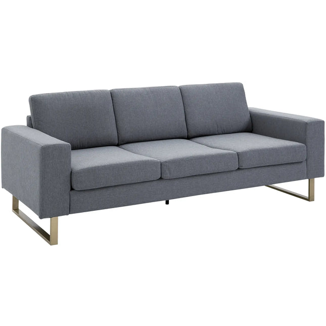 Modern 3-Seater Sofa – Slate Grey
