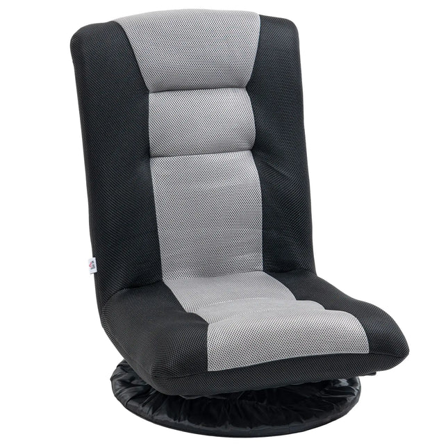 Folding Floor Mesh Gaming Chair – Space Grey