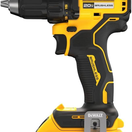 DEWALT 20V MAX Brushless 1/2 in. Cordless Compact Drill Driver Kit, Ratcheting Chuck, LED - DCD793D1