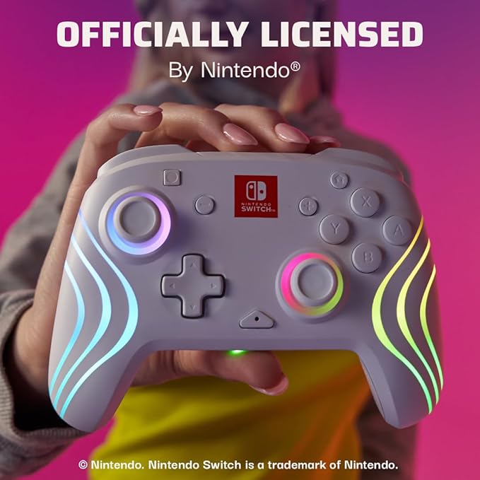 PDP Afterglow Wave Wireless Pro Controller with Full Motion for Nintendo Switch - White - Toronto Liquidation Company