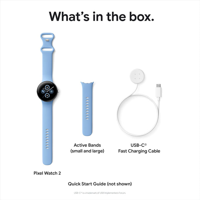 Google Pixel Watch 2 - WiFi - Silver/White - Brand New Open Box