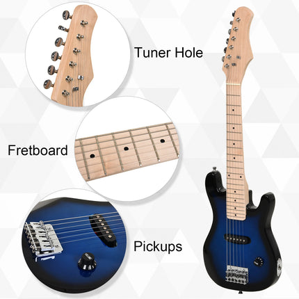 30 Inch Kids Electric Guitar 3/4 Size Beginner Starter Kit with 5W Amplifier