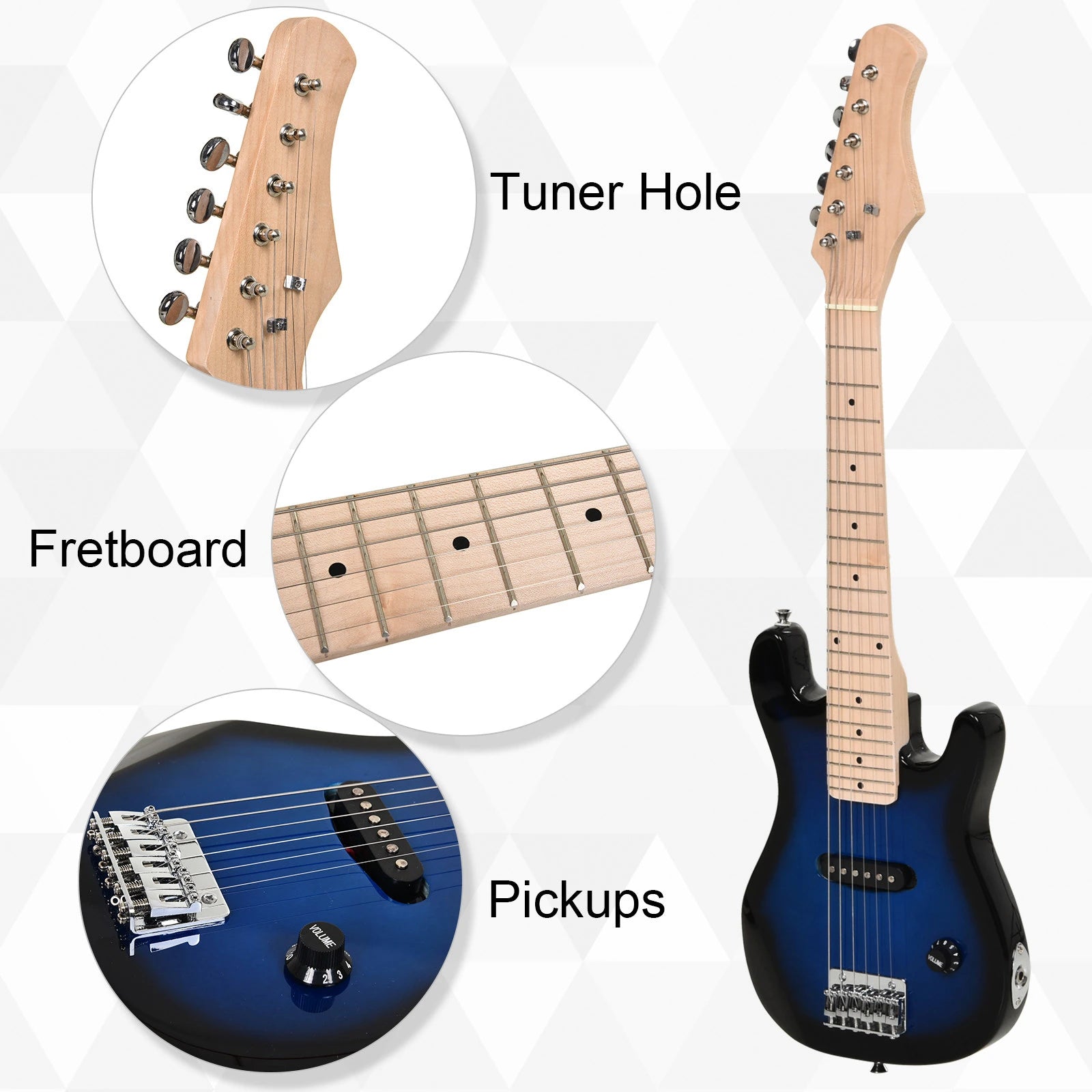 30 Inch Kids Electric Guitar 3/4 Size Beginner Starter Kit with 5W Amplifier - Toronto Liquidation Company