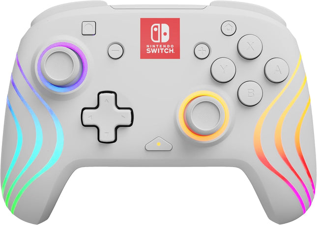 PDP Afterglow Wave Wireless Pro Controller with Full Motion for Nintendo Switch - White