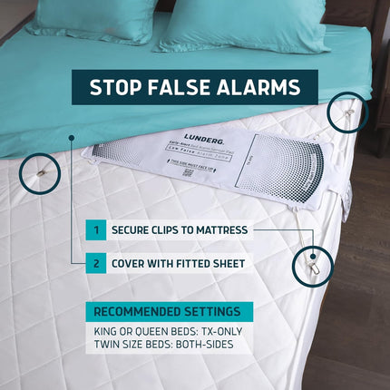 Lunderg Early Alert Bed Alarm for Elderly Adults - Wireless Sensor Pad & Pager