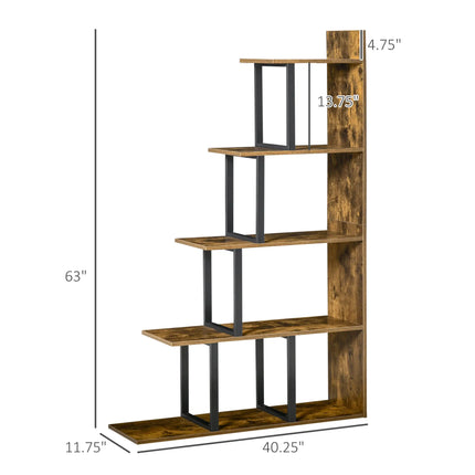 Industrial Module Cubby Bookshelf - Brown