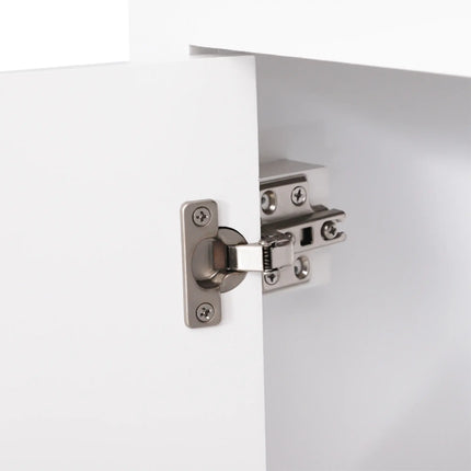 69” Bathroom Storage Cabinet with Double Door Cupboard – White