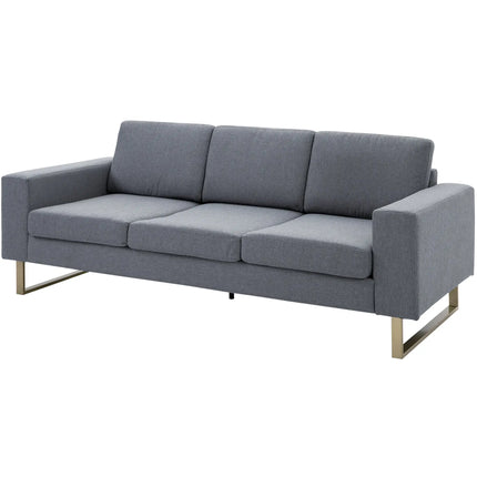 Modern 3-Seater Sofa – Slate Grey
