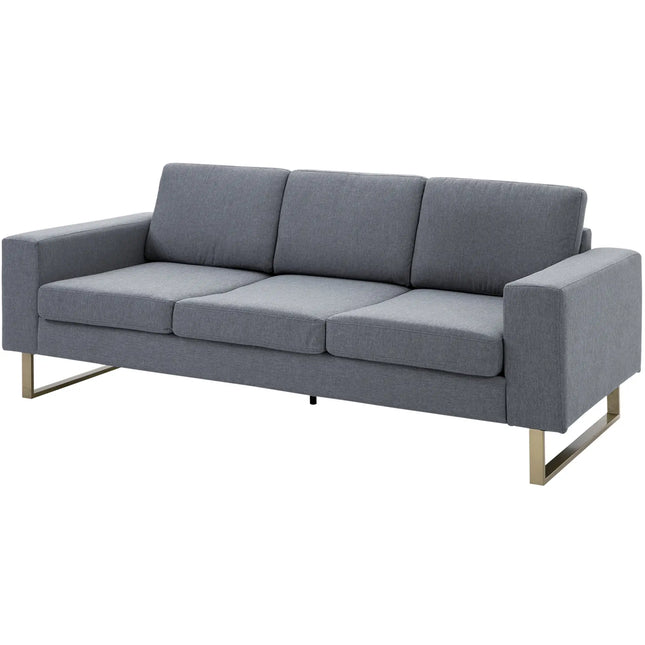 Modern 3-Seater Sofa – Slate Grey