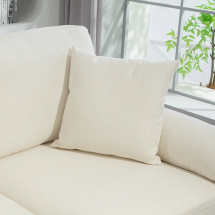 Modern L-Shaped Sectional Sofa with Changeable Chaise Lounge – Cream White