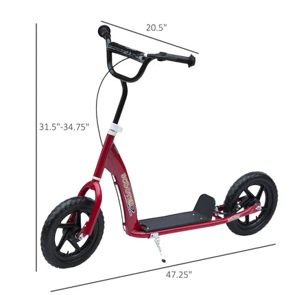 Adjustable Kids Kick Scooter with Kickstand and Rear Brake