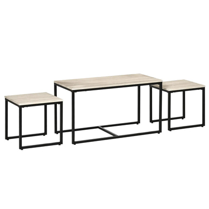 Nesting Coffee Table Set of 3 – Natural Wood