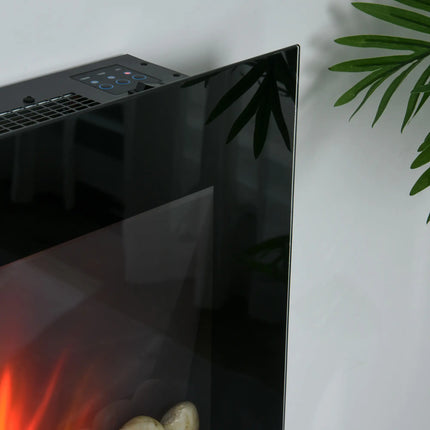 1500W Wall Mounted LED Multi-Color Electric Fireplace Heater With Remote Control