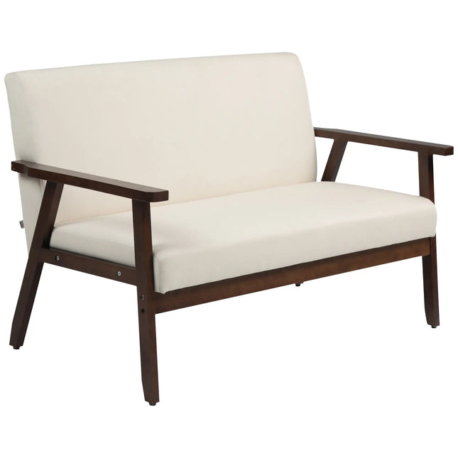 Modern Dining and Accent Loveseat – Cream White