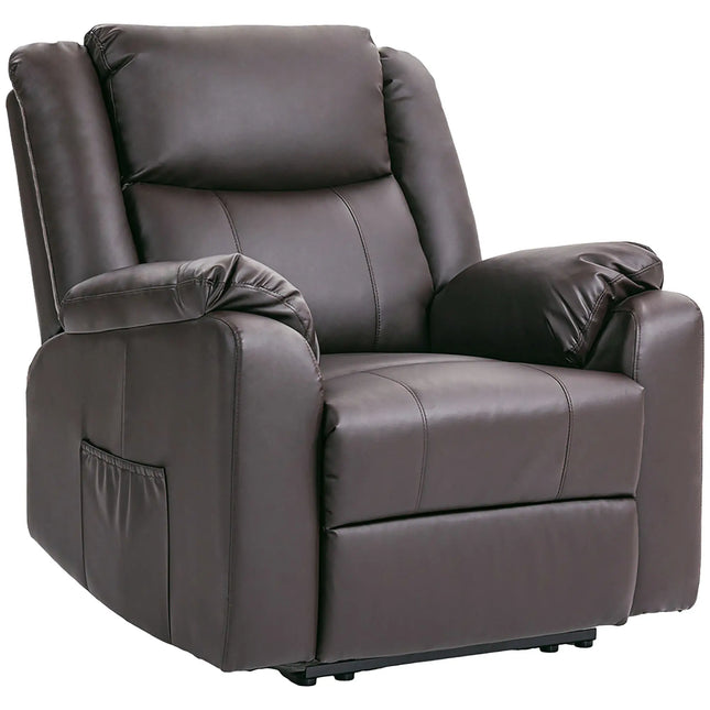 Executive Faux Leather Recliner – Chocolate Brown