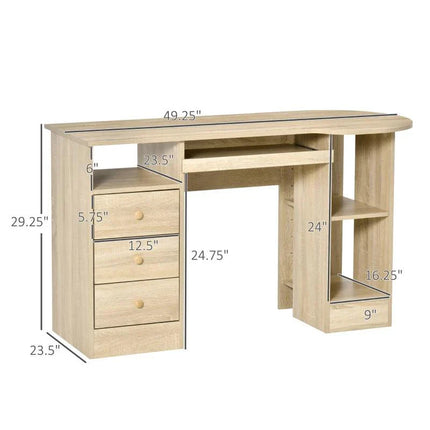 Executive Computer and Office Desk (Light Brown) - Toronto Liquidation Warehouse