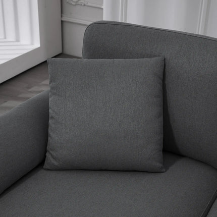 L-Shaped Sectional Sofa with Changeable Chaise Lounge – Dark Grey