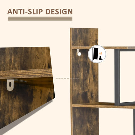 Industrial Module Cubby Bookshelf - Brown