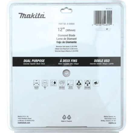 MAKITA 12-inch Segmented Dual Purpose Diamond Blade - B-69668 - Toronto Liquidation Company