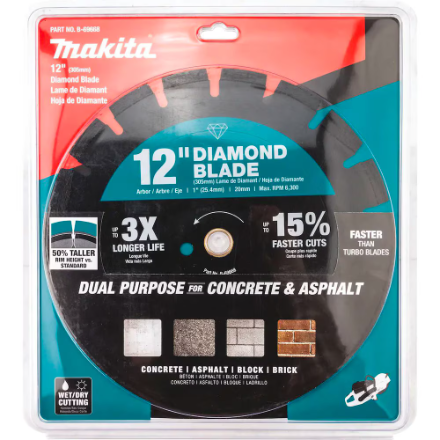 MAKITA 12-inch Segmented Dual Purpose Diamond Blade - B-69668 - Toronto Liquidation Company