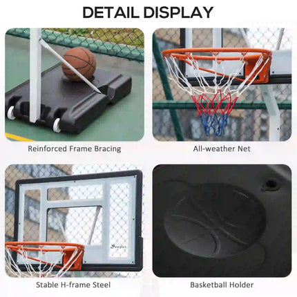 Classic 5-7ft Adjustable Basketball Hoop with Stand and Wheels