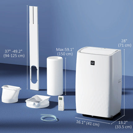 12000 BTU Portable Air Conditioner with Dehumidifier - White