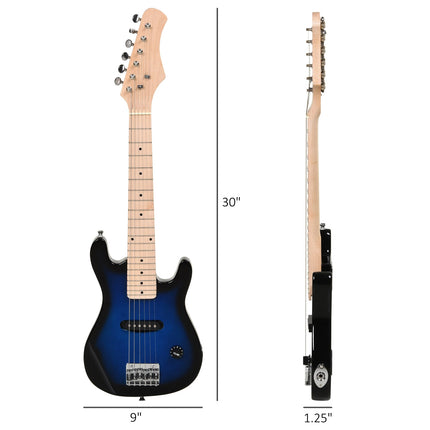 30 Inch Kids Electric Guitar 3/4 Size Beginner Starter Kit with 5W Amplifier