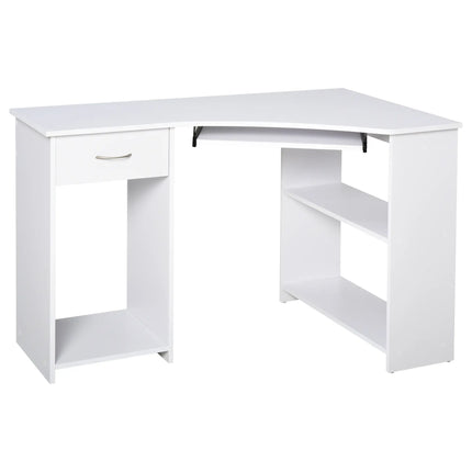 Modern Compact Corner Office Desk – White