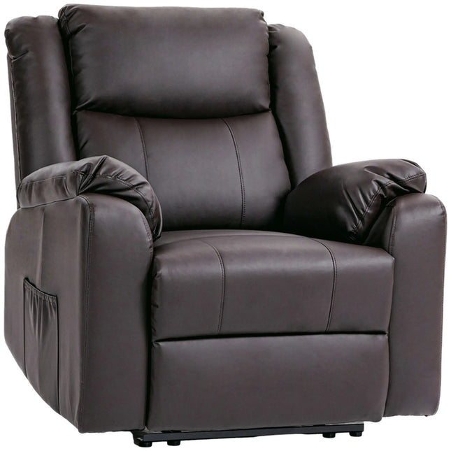 Executive Faux Leather Recliner – Chocolate Brown