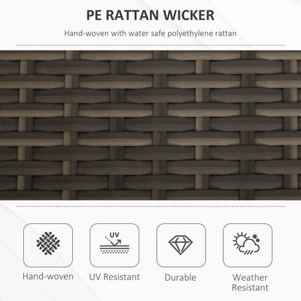 2-In-1 Outdoor Patio Rattan Wicker Storage Bench – Beige