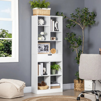 Modern Tall Bookshelf with Drawer