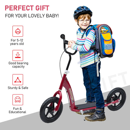 Adjustable Kids Kick Scooter with Kickstand and Rear Brake