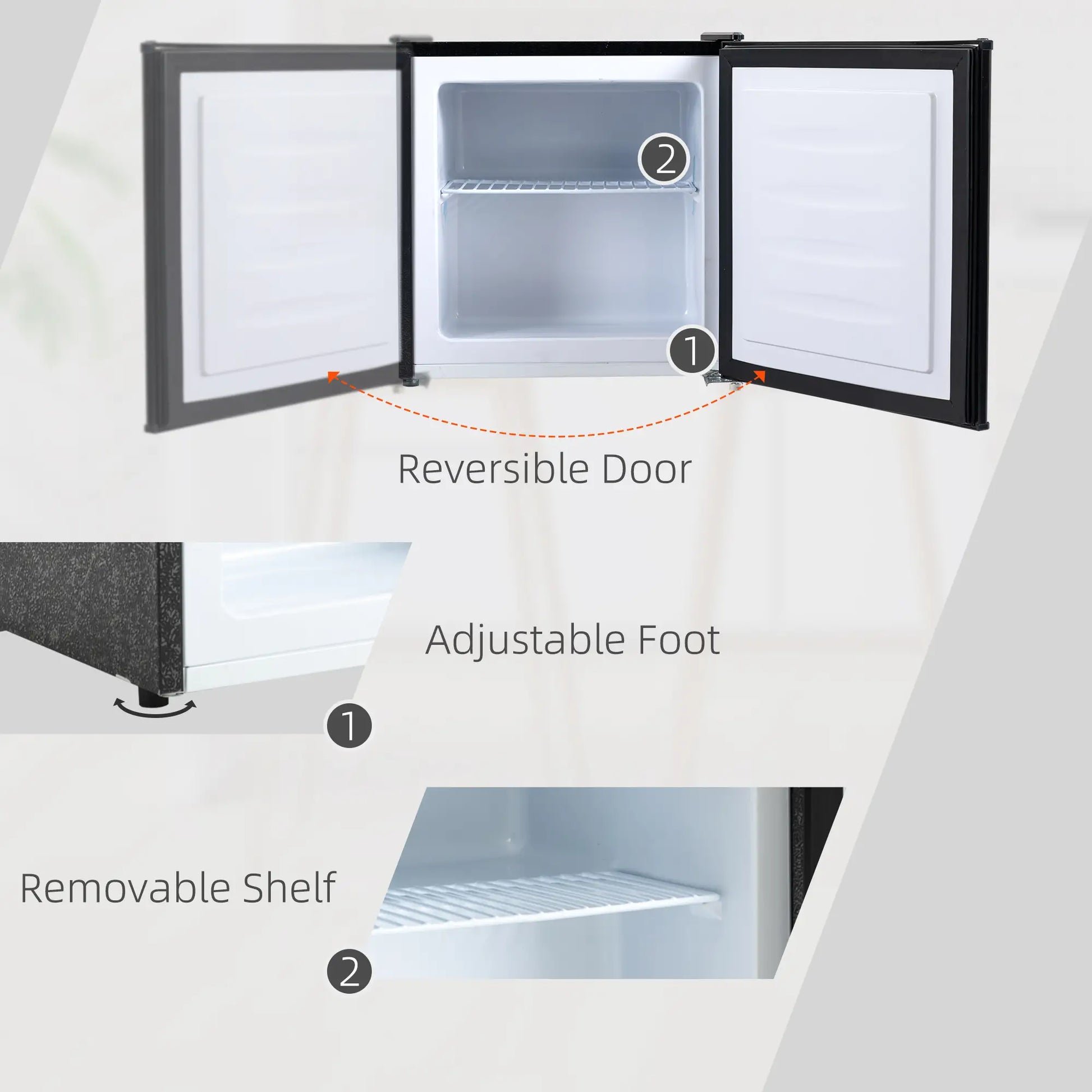 Compact Adjustable Electric Mini Fridge with Ice Tray - Toronto Liquidation Company