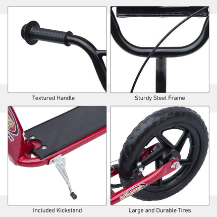 Adjustable Kids Kick Scooter with Kickstand and Rear Brake
