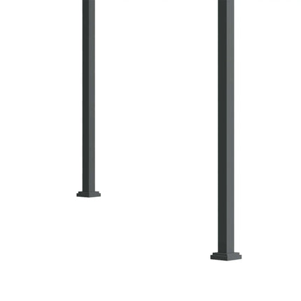 Metal Outdoor Patio Pergola with Retractable Canopy – Black