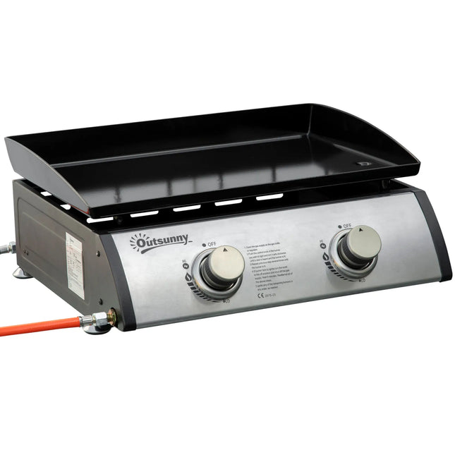 Portable Flat Table Top Propane Grill and Griddle