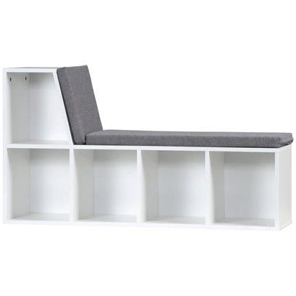 Multi-Purpose Bookshelf with 5 Cubes and Reading Nook – Grey