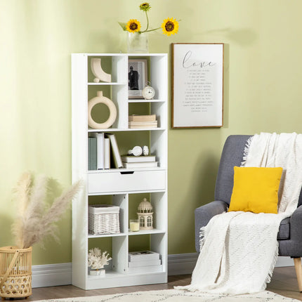 Modern Tall Bookshelf with Drawer