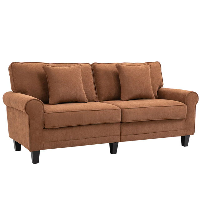 Classic 2-Seater Sofa – Rustic Brown
