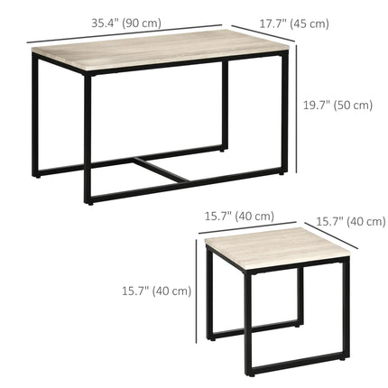 Nesting Coffee Table Set of 3 – Natural Wood