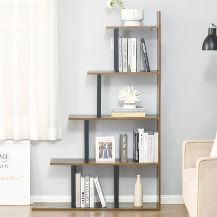 Industrial Module Cubby Bookshelf - Brown